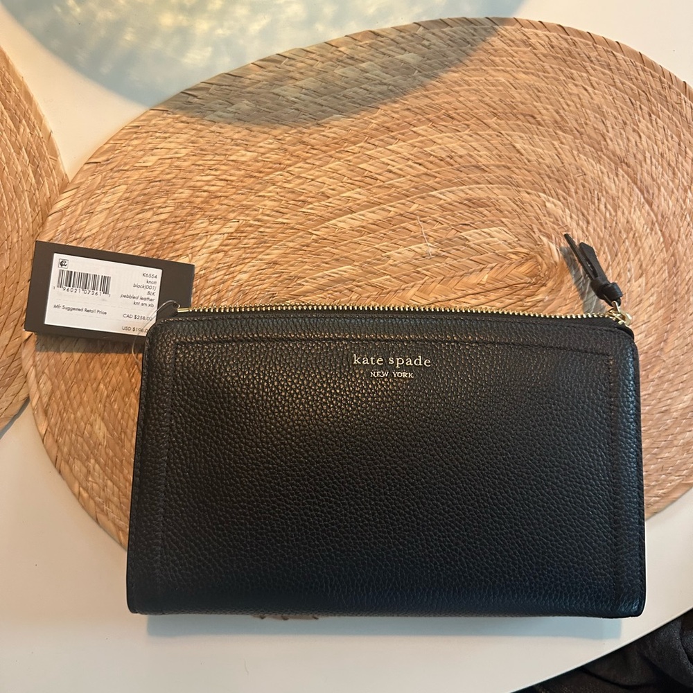 Kate Spade Black Pebbled Leather Crossbody/wallet